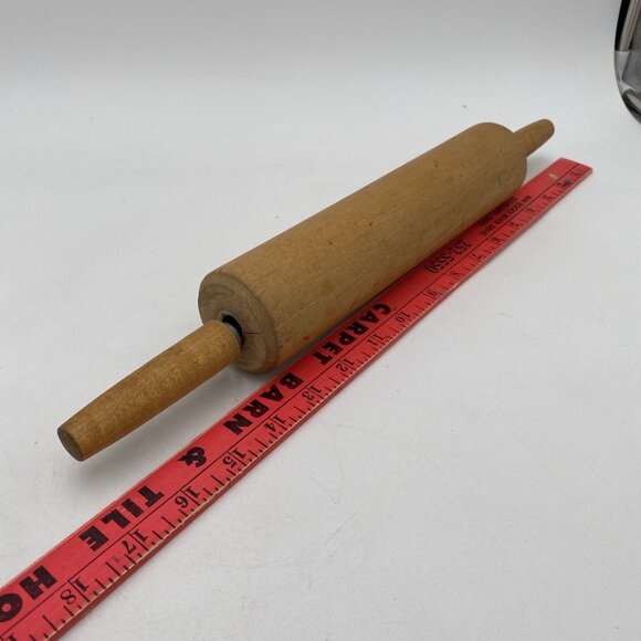Vintage Wood Rolling Pin Handles Farmhouse Country Primative Wooden 17" - Picture 7 of 8
